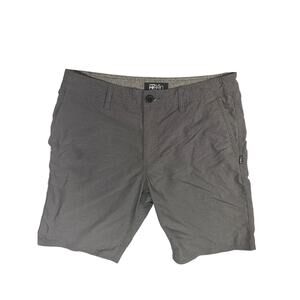 O'Neill Hybrid Shorts Mens Grey 33” Flat Front Chinos Golf Casual Performance